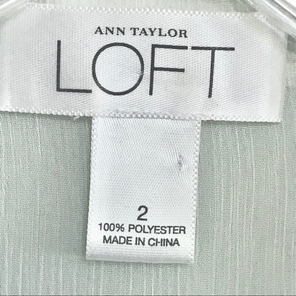 Ann Taylor Loft antique white chiffon blouse - Picture 7 of 10